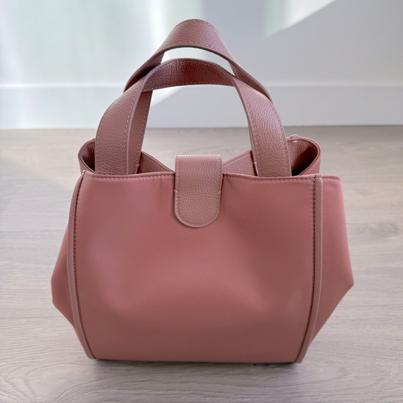 🆕 Senreve Rose Pink & Gold Strati Shopper with Removable Leather Shoulder Strap - Picture 8 of 16